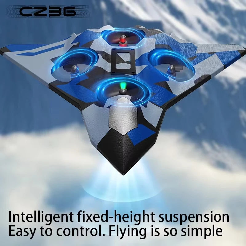 Remote Control Fighter Foam Glider Electric Stunt UAV Airplane Helicopter with LED Lights Aircraft Model RC Toy for Kids Boys