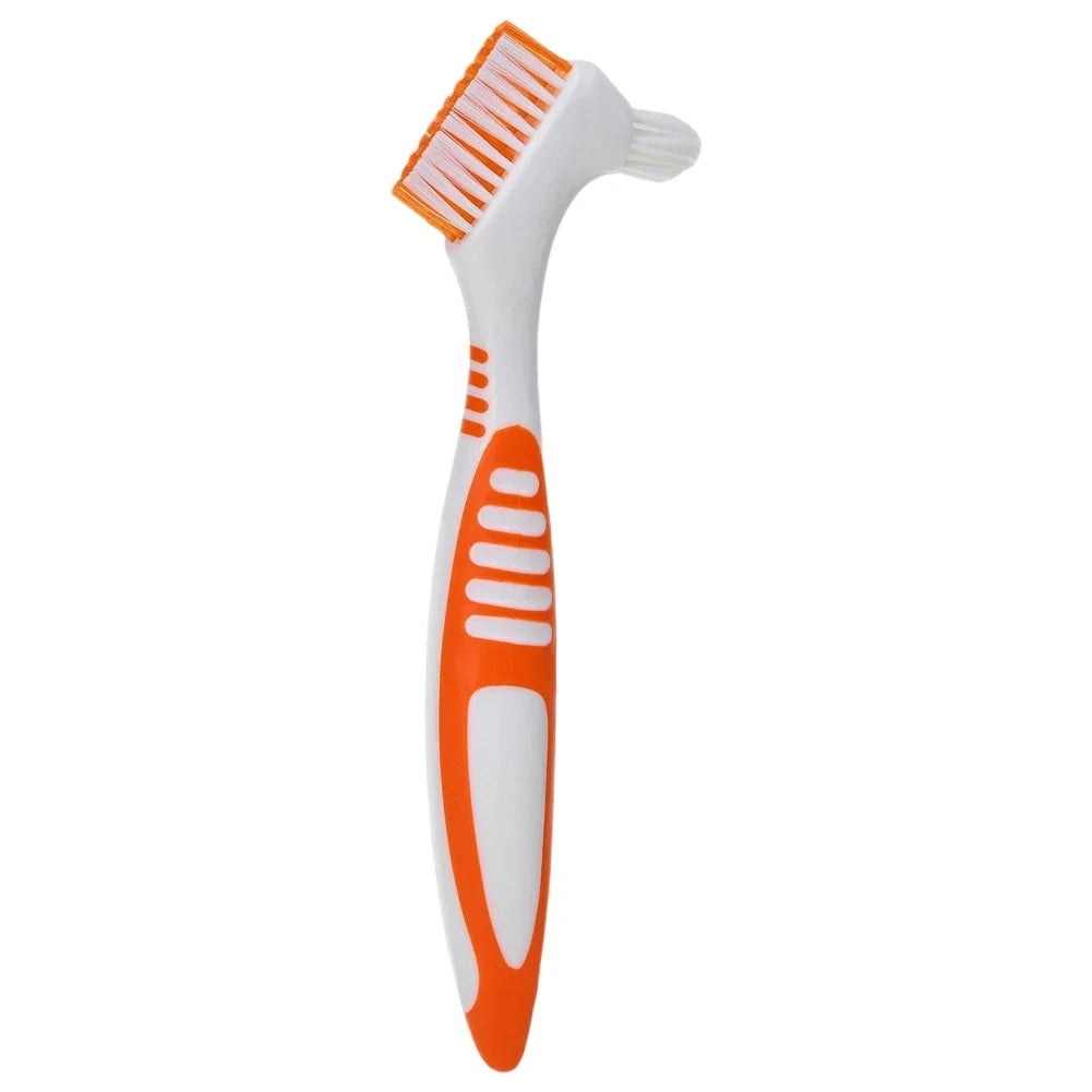 Daily Cleaning of Dentures with Dual Head Toothbrush Braces Orthodontic Retainer Brush Oral Cleaning Brush Oral Cavity Care Tool