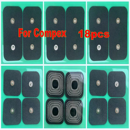 20pcs  New Self Adhesive TENS Electrode Square Larger Studded Pads for Compex Muscle Stimulator Machines
