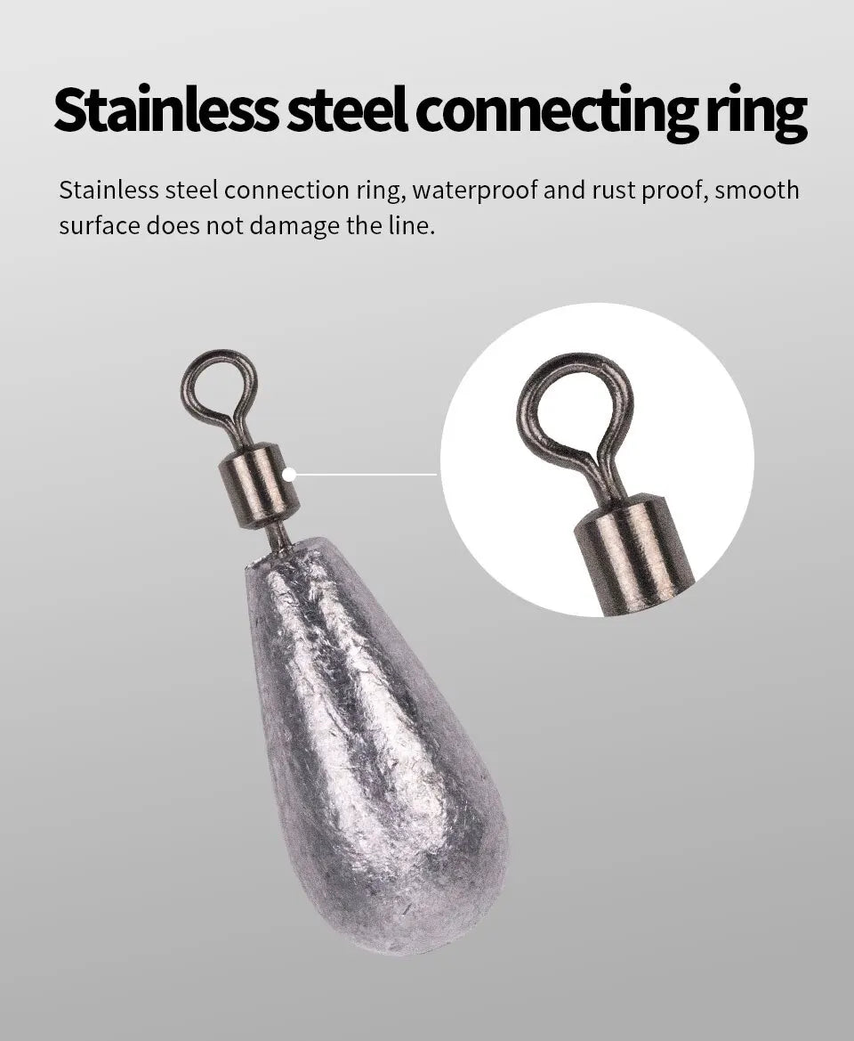 Quick Release Fishing Weight Sinker 10Pcs10g Soft Bait Sinker Bass Fishing Tackle Accessories Line Sinkers Hook Connector
