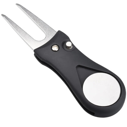 1PCS Foldable Golf Divot Repair Tool with Ball Marker - Switchblade Style Pitch Fork & Groove Cleaner Portable Golf Accessories