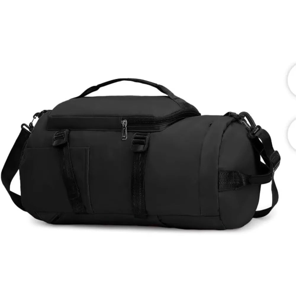 3-in-1 Waterproof Travel Duffle – Gym Tote & Backpack with Shoe Compartment