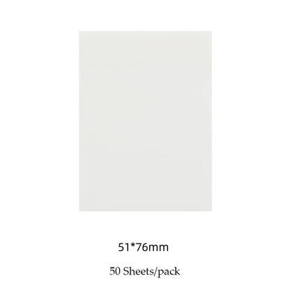 50 Sheets Creative Transparent PET Waterproof Sticky Notes Notepads - School Stationery & Office Supplies