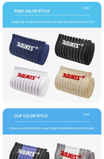 AOLIKES 1PC 40-180cm Compression Bandage Protector Knee Support Brace Sports Elastic Elbow Straps Leg Bands Bandage Workout Wrap