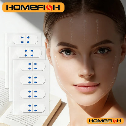 80pcs Invisible V Face Lifting Patches Facial Slimming Firming Stickers for Forehead, Neck & Chin