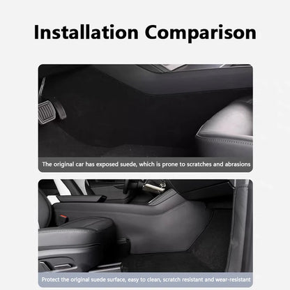 For Tesla ModelY Juniper 2025 Car Central Control Side Anti Kick TPE Waterproof Anti-dirt Full coverage Anti Kick Protective Mat
