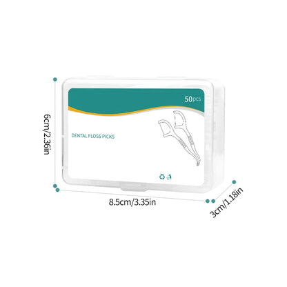 300PCS - Fine and smooth polymer disposable dental floss stick, toothpick, interdental cleaning supplies