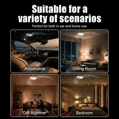 Explosive USB Starry Sky Projection Light for Car Interior, Home, Bedroom, Nightlight, Romantic Galaxy Atmosphere Light