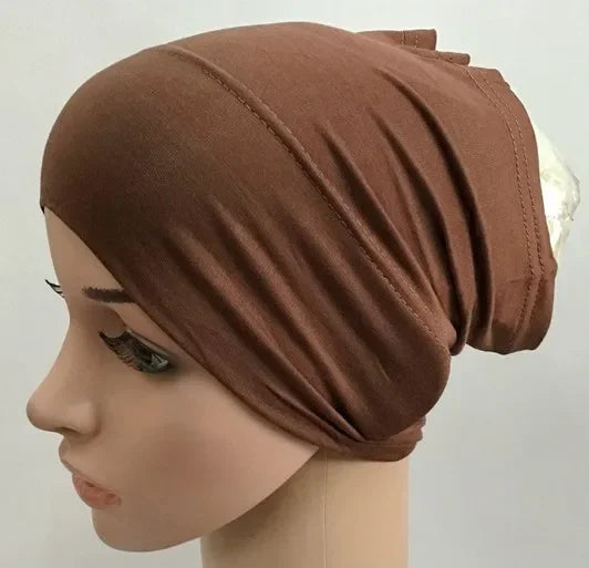2020 soft modal inner Hijab Caps Muslim stretch Turban cap Islamic Underscarf Bonnet hat female headband tube cap turbante mujer