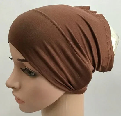 2020 soft modal inner Hijab Caps Muslim stretch Turban cap Islamic Underscarf Bonnet hat female headband tube cap turbante mujer