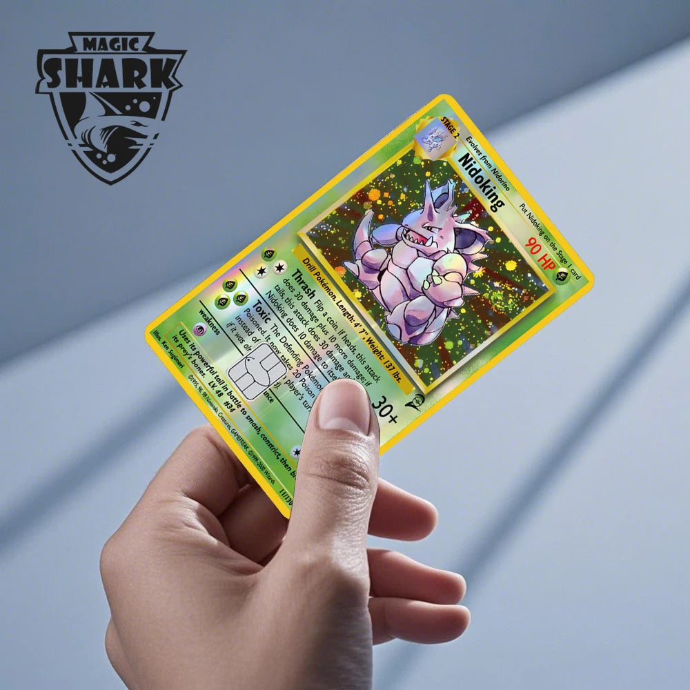 Charizard Gyarados Venusaur Blastoise Mewtwo Squirtle Snorlax Holographic Laser Credit Debit Card Film Skin Sticker