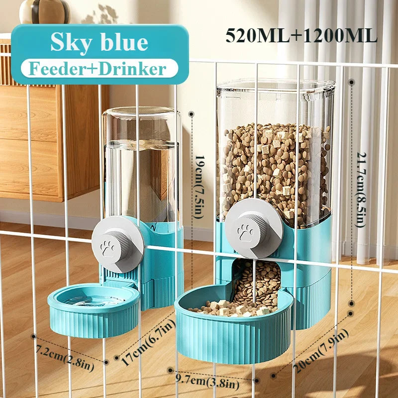 New Tepy Gravity Pet Auto Feeder Waterer Dog Water Supplies Hanging Cage Dog Basin Cat Bowl Automatic Feeder Pet Supplies