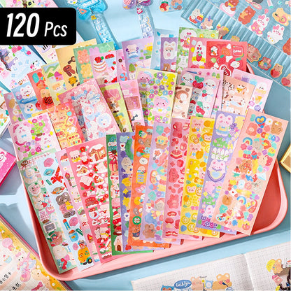 200p Kawaii Stickers for Kids Cute Stationary Aesthetic Diary Decoration Art Supplies Stickers for Scrapbooking Lot Korean Paper
