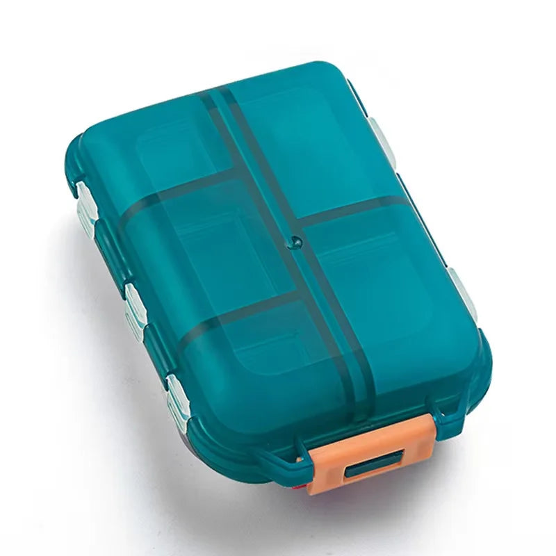 JUSTLANG Weekly 14 Grids 7 Days Pill Box Portable Travel  Cases Organizer Pill Container Storage Tablets Vitamin Medicine