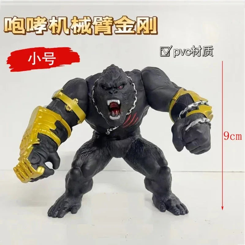 9cm aGodzilla vs King Konged 2 The New Empire The Rise of Roaring Robot Arm King Kong and Roaring Chain King Kong Figure
