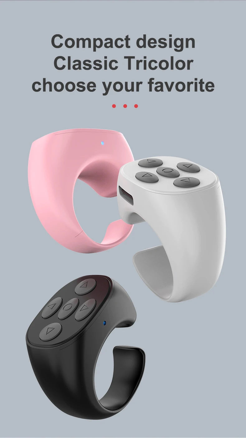Wireless Bluetooth Mobile Selfie Lazy Artifac Tiktok Remote Control Ring Mobile Phone Bluetooth Controller t For Xiaomi Apple