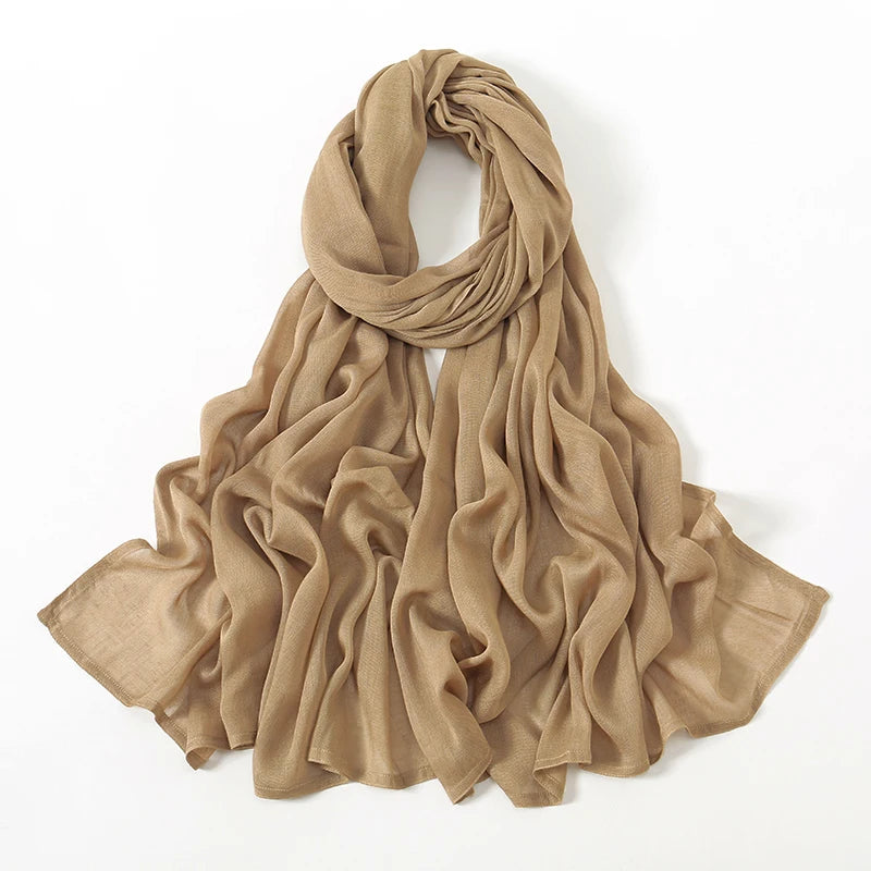 Fashion Modal Hijab Rayon Cotton Shawls Muslim Hijabs For Women Plain Scarf Big Size Headscarf Islamic Turban Headband 190*85cm