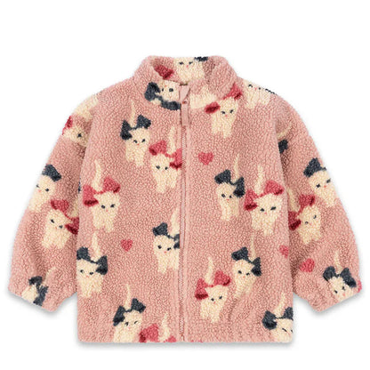 2026 KS Brand Winter Baby Girls Boys Lambswool Cherry Jackets Kids Clothes Boys Sequin Cartoon Outerwear Children's Coats 1-9Yrs