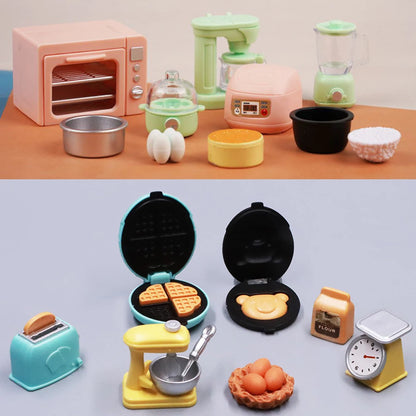 Cooking Set 1:12 Rice Cooker Kitchen Furniture Model Pretend Game Dollhouse Miniature  Scene Cake Toy Children Birthday Gift