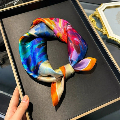 Scarf 100% Silk Bandana Women Square Scarves Wrap Kerchief Spring Fashion Luxury High Quality Headband Hijab Shawls 2026