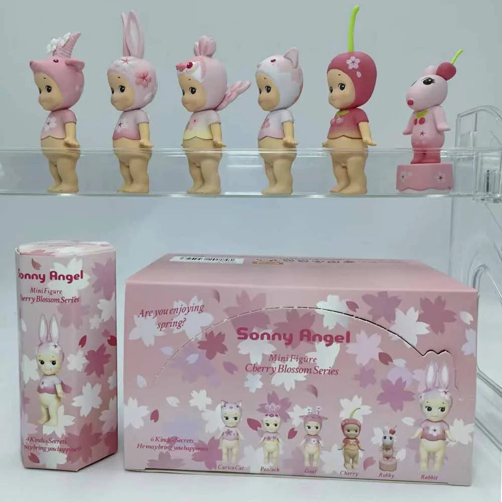 Sonny Angel Pink Cherry Blossom Series Blind Box Toys Mystery Box Kawaii Lucky Cute Doll Decoration Collect Model Couple Gifts