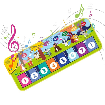 Piano Mat for Kids 80*30cm Toddlers Floor Keyboard Dance Mat Play Musical Carpet Music Instrument Toys Toddlers Girl Boy Gift