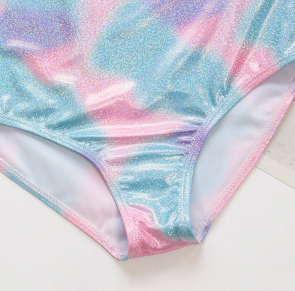 Fishscale Bandage Girls Kids Swimsuit 2026 Shell Shape Embroidery Children Girls One Piece Swimwear Beach Wear Monokini