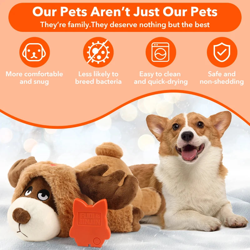 Plush Puppy Heartbeat Toys, Birthday Gifts, Rich Dog Puzzle Toys, Behavior Training, 16 Christmas