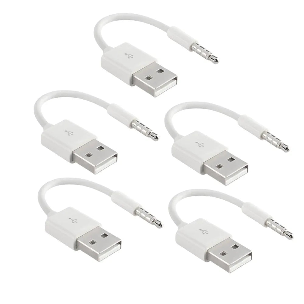 Charger Data USB 3.5mm Sync Audio Cable For IPod Shuffle 3rd 4th Gen Accessory Earphone Charging 15cm