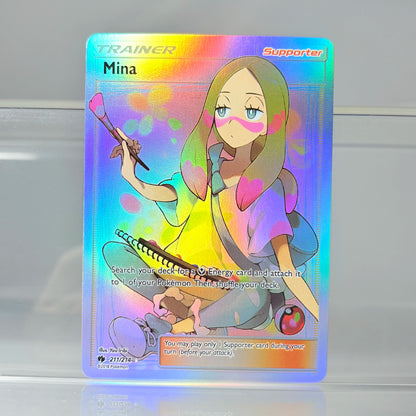 PKM Proxy Foil Cards Classic Game Collection Cards Mina Carmine Nita Dana Evelyn Whitney Perrin PTCG Proxy Cards Trainer/support