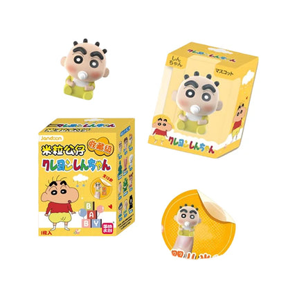 Crayon Shin-Chan Anime Figures Creative Peripheral Dinosaur Diary Baby Rice Grains Doll Model Blind Boxs Toys Children's Gifts