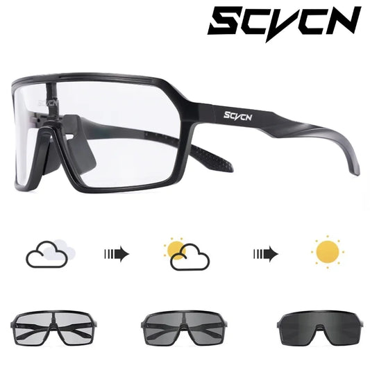 SCVCN Photochromic Sunglasses for Men Fashion Outdoor Sports Bicycle Cycling Glasses Woman Riding Goggles Eyewear Accessories