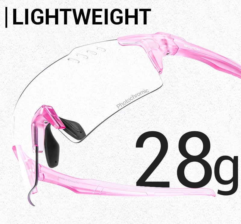 SCVCN Photochromic Cycling Sunglasses Men MTB Cycling Glasses Women Road Bike Glasses Outdoor Bicycle Sunglasses