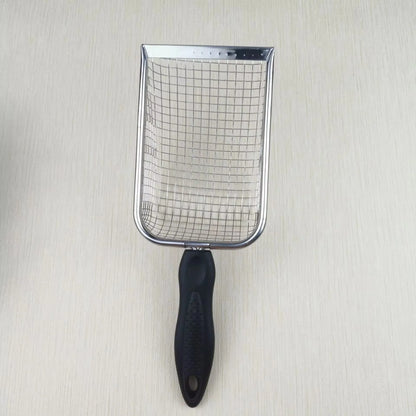 Cat Litter Shovel Stainless Steel Reptile Sand Substrate Shovel Clean Up Feces Fine Mesh Sifter For Bedding cat litter scoop