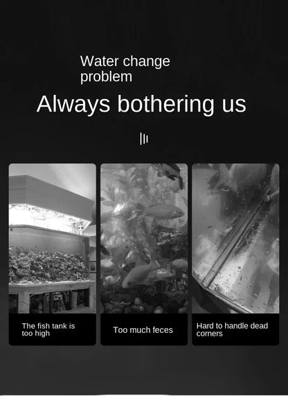 Siphon Pump with Filter Nozzle Fish Tank Water Changer Air Pump Cleaning Accessorie Handheld Aquarium Gravel Cleaner Vacuum Tool