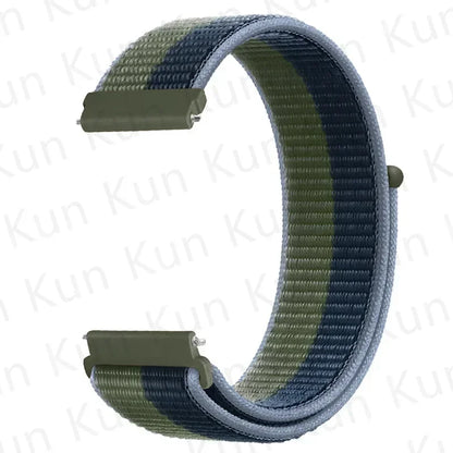 20mm 22mm Band For Samsung Galaxy Watch 6/5/4/5pro/4/6 Classic/active 2 Nylon loop sport bracelet huawei watch GT 4-2-2e-3 Strap