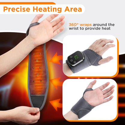 Cordless Heating Ankle Wrist Brace Vibration Massager Electric Hot Compress Massage Ankle Guard Wristband Hand Foot Protector