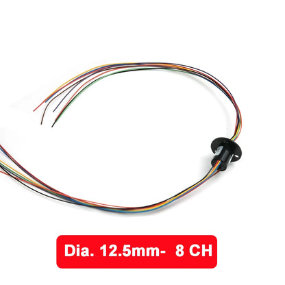 2/4//6/8/12/18 Channel Micro Rotate Slip Ring 2A Diameter 12.5mm For RC Excavator Model DIY PTZ Gimbal Electric Collector Rings