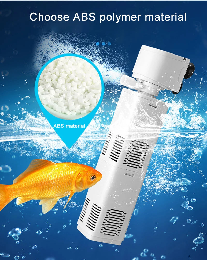 Aquarium Filter Pump Fish Tank Submersible Silent Air Oxygen Aerator Water Change Pump Aquarium Air Pump Wave Maker 220v