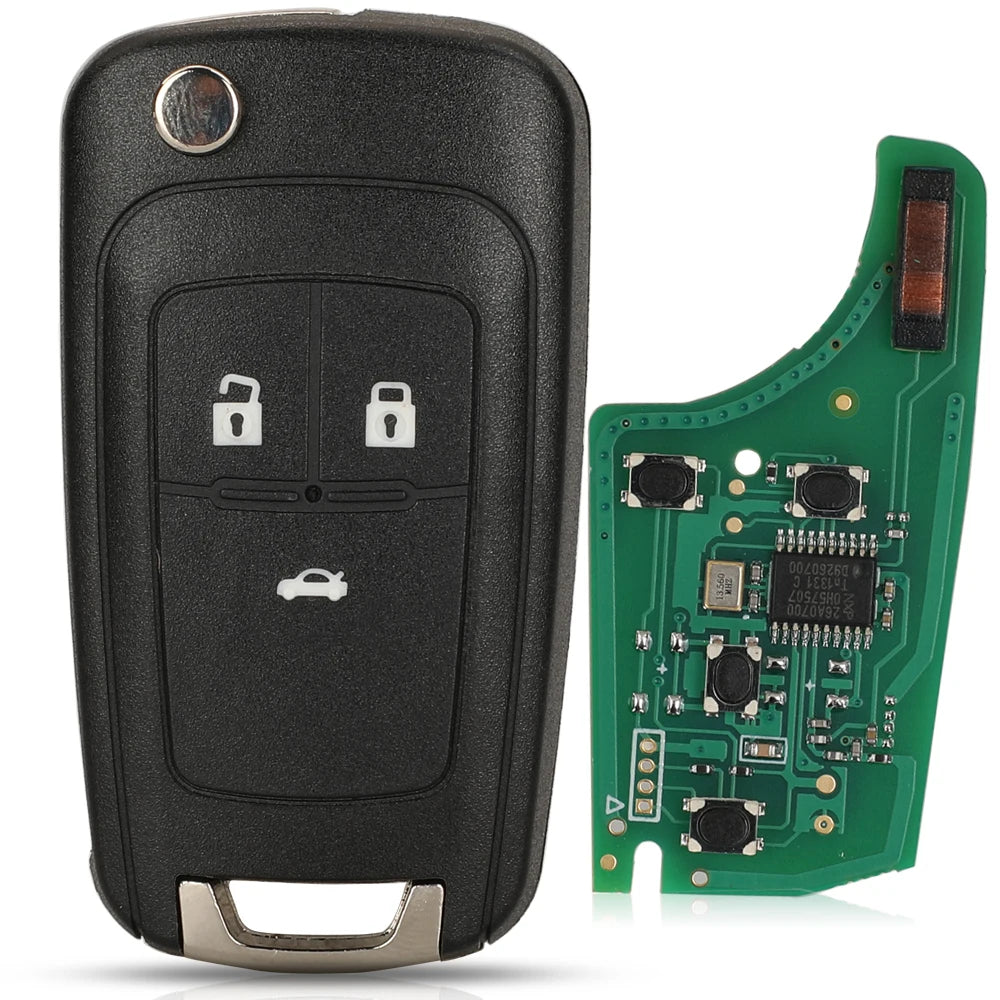 jingyuqin 2/3/4/5 Buttons Car Remote Key DIY for OPEL/VAUXHALL Astra J Corsa E Insignia Zafira C 2009-2016 315 / 433MHz PCF7937E