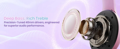 Acer HK03 Kids Wired Headphones for School 85/94dB Volume Limiter 3.5mm Jack Foldable Stereo Sound Headset for Girls Boy Gifts