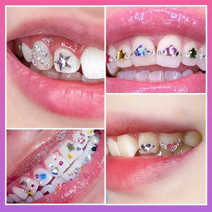 1 Set Professional Tooth Gem Kit Diy Love Horse Eye Crystals Jewelry Kit Teeth Gems Kit Tooth Gems For Teeth Jewelry Starter
