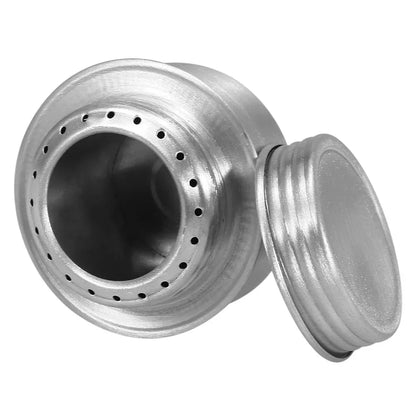 Portable Mini Aluminum Alloy Alcohol Camping Stove with Lid for Outdoor Hiking and Backpacking