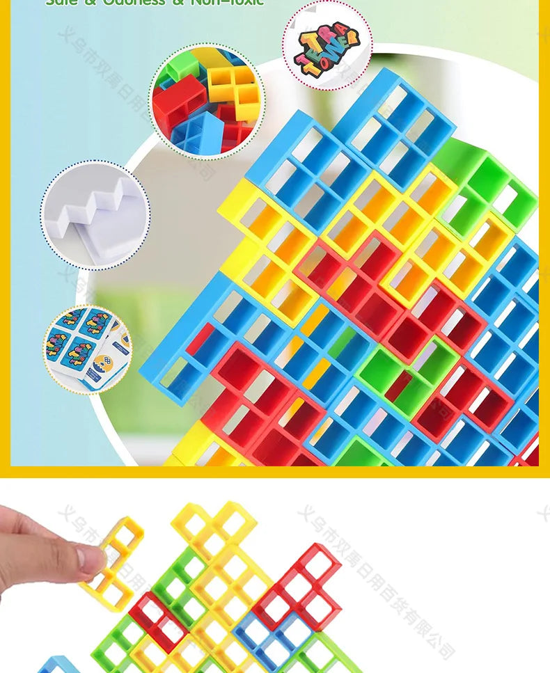 Stacking Game Dinosaur building blocks party game toy Stacked High Tetris Block Desktop Balance Block Stacked Puzzle Board Game
