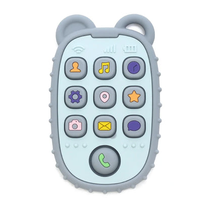 New Baby Teether Mobile Phone Shape Silicone Teether Teething Toy Kids Sensory Educational Toy Baby Gift Set