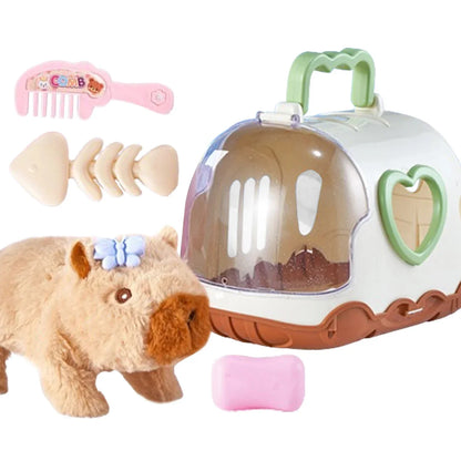 Electric Walking Doll Toy With Sound Children's Electric Plush Dolls Toy Animal  Plush Figure Set Random Color