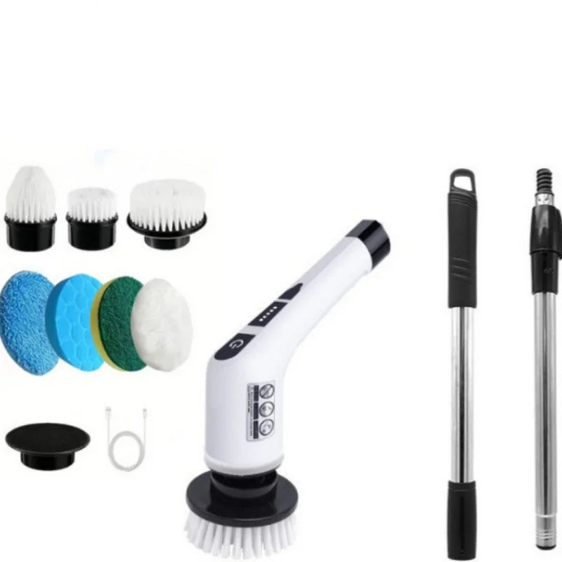 HOMEFISH Cordless Spin Scrubber Electric Cleaning Brush for Bathroom Kitchen Toilet Multipurpose Household Cleaning Tool
