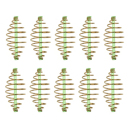 10pcs 2/3.3/4.5/5.5cm Carp Fishing Spring Feeder Fishing Bait Cage For Carp Fishing Fresh & Saltwater Inline Method Feeder Acces
