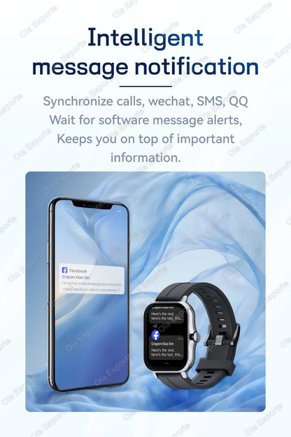 Smart Watch 1.83" Hd Screen Bluetooth Call Heart Rate Blood Oxygen Health Monitor Sports Smartwatch Women Men Holiday Gifts New