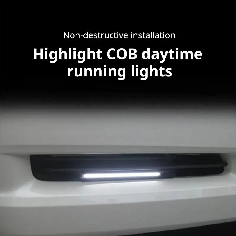 2pcs 17cm Universal Waterproof Daytime Running Lights COB Fog Lamp Car Styling Led Day Light DRL Lamp Fog Bar Lamp Strip Lights